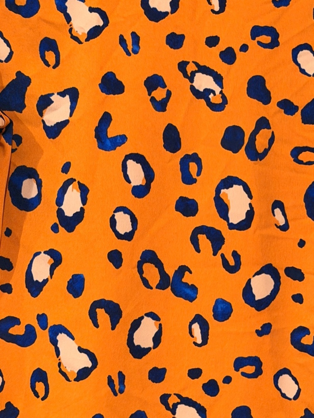 3.1 Phillip Lim Orange Leopard-Print Blazer with Blue and Cream Spots - Picture 10 of 11
